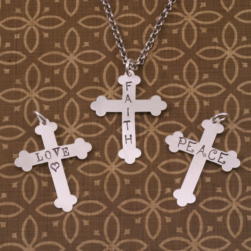 Metal Stamping Blanks Aluminum Fancy Cross, 30mm (1.18") x 23.5mm (.92"), 18g, Pack of 5